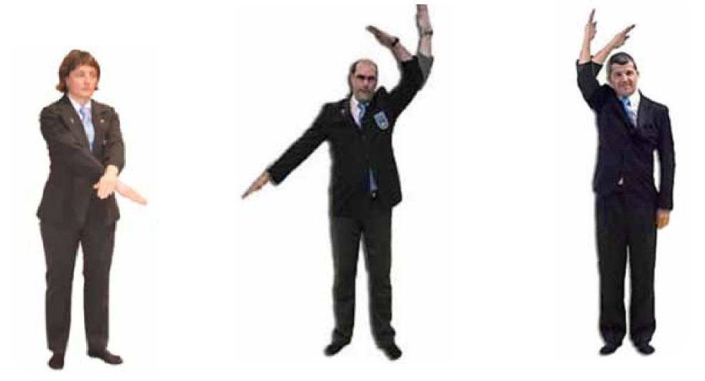 Gestos para ajustar el judogi, cancelar una decisión y no válido